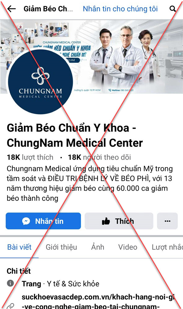 Cơ sở ChungNam bị xử phạt và đình chỉ hoạt động vì cung cấp dịch vụ không phép