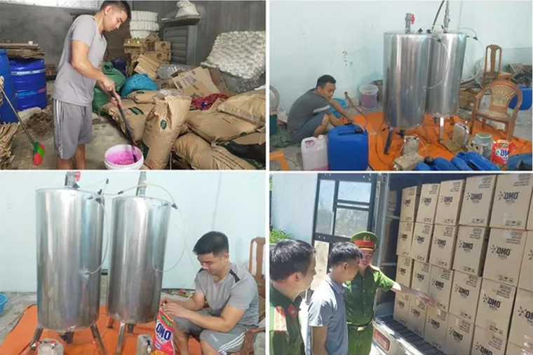Sản xuất nước giặt giả, bán trên sàn Shopee, thu lợi bất chính hàng trăm triệu đồng