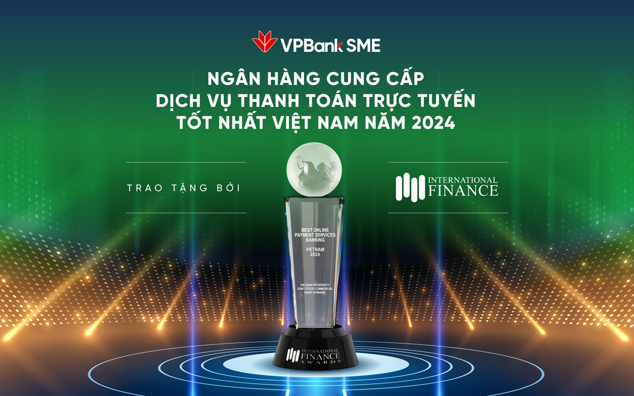 VPBank giành giải thưởng Ngân hàng cung cấp dịch vụ thanh toán trực tuyến tốt nhất tại Việt Nam năm 2024