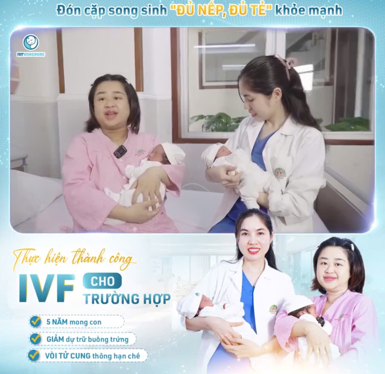 Bệnh viện Đa khoa Hồng Ngọc – Phúc Trường Minh ngang nhiên quảng cáo dịch vụ IVF lựa chọn giới tính thai nhi