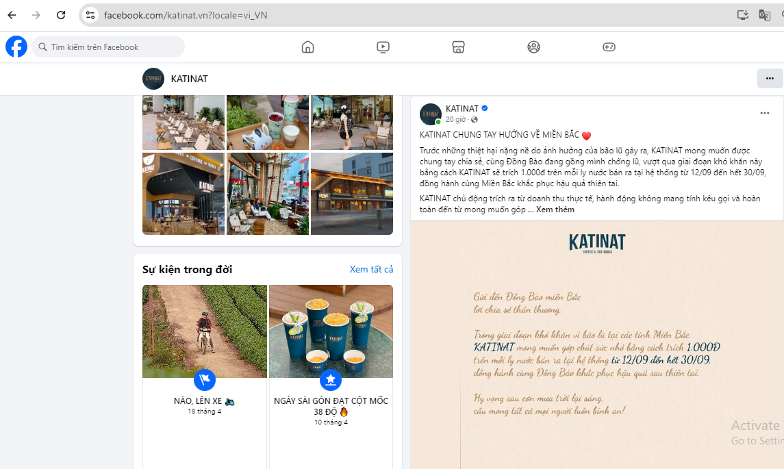 KATINAT gây tranh cãi khi tuyên bố trích 1.000 đồng mỗi ly nước ủng hộ miền Bắc bão lũ