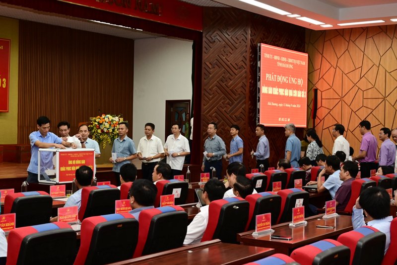 Hải Dương Phát động quyên góp, ủng hộ đồng bào khắc phục hậu quả cơn bão số 3