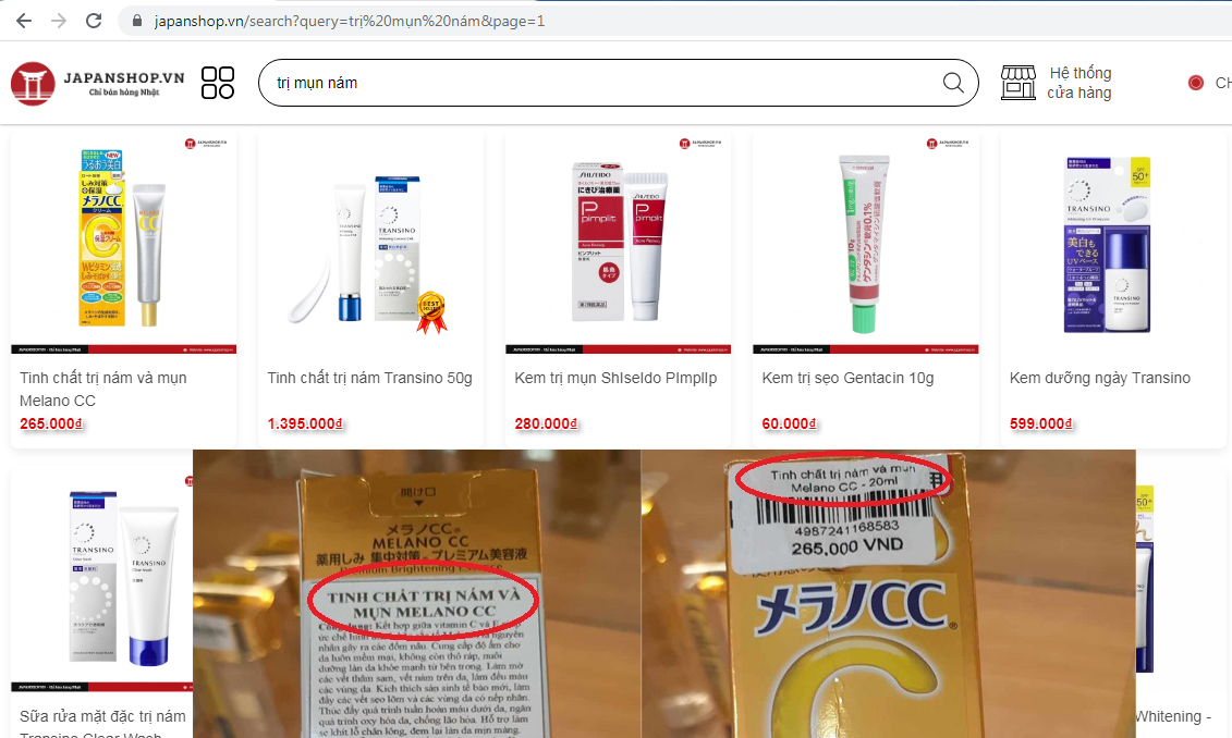 Japanshop.vn có đang phớt lờ quy định pháp luật khi quảng cáo mỹ phẩm như thuốc
