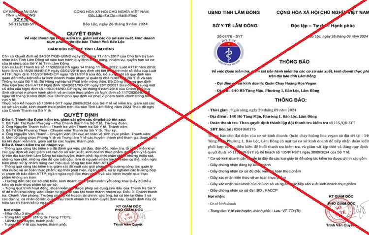 Cảnh báo văn bản giả mạo Sở Y tế tỉnh Lâm Đồng
