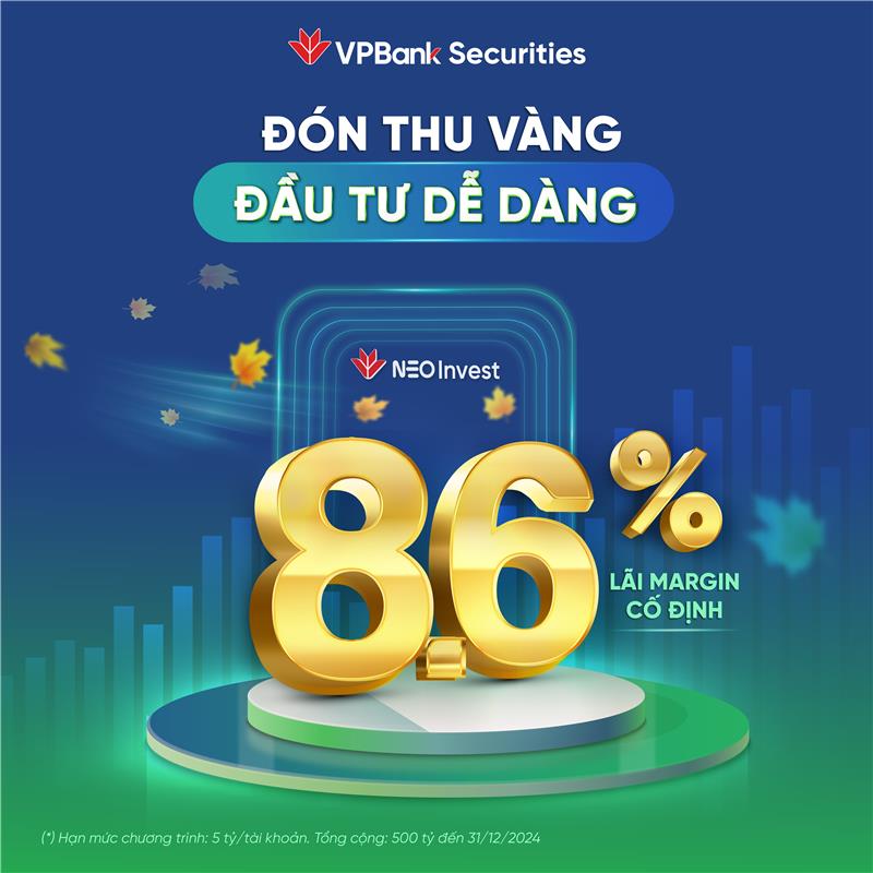 Thị trường vào uptrend, VPBankS ưu đãi lãi suất margin chỉ 8,6%năm