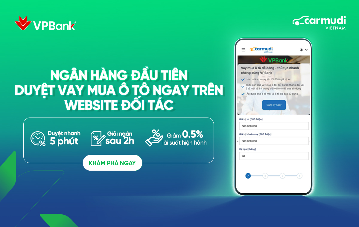 VPBank ra mắt tính năng phê duyệt khoản vay mua ô tô ngay trên website của đối tác