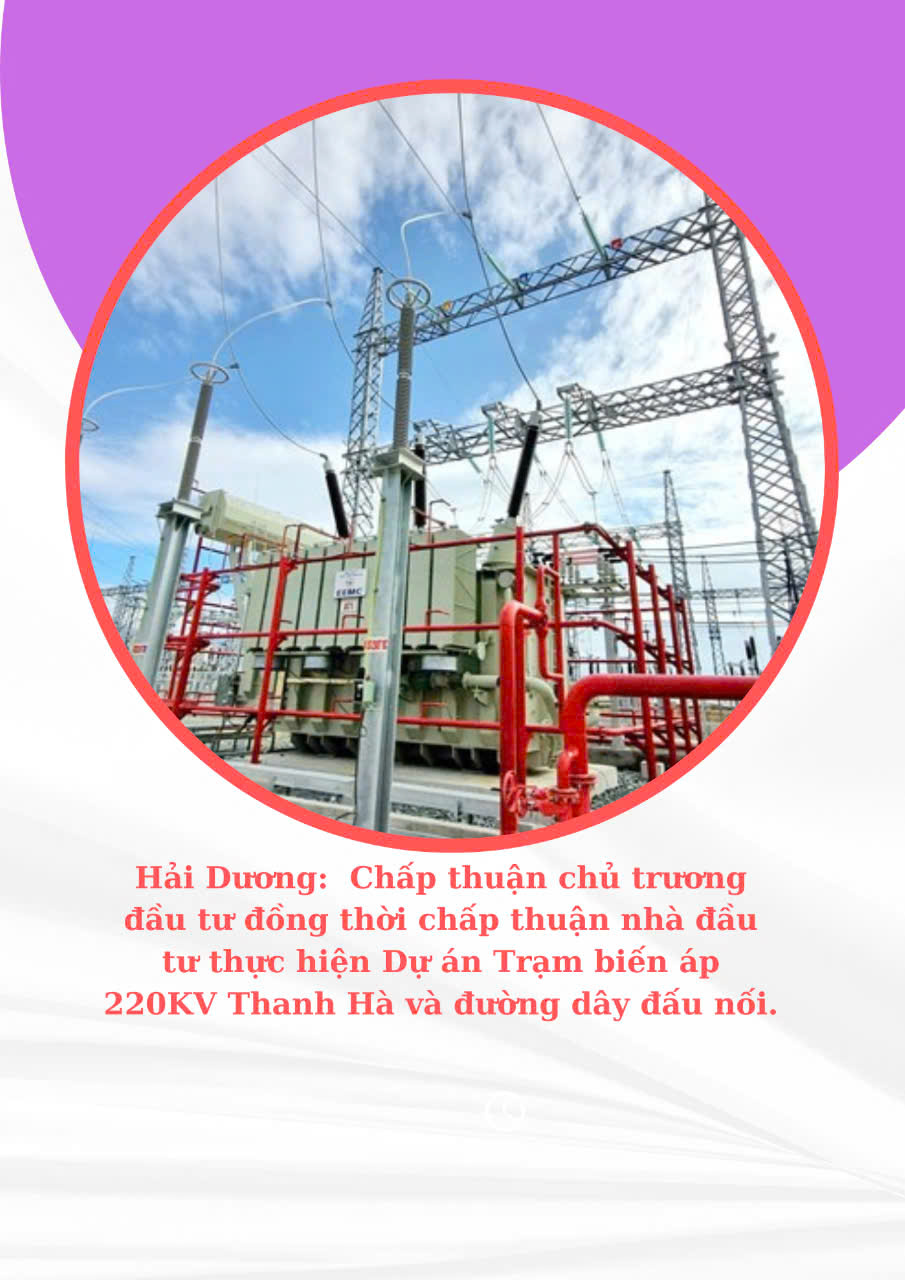Hải Dương Chấp thuận Dự án Trạm biến áp 220kV Thanh Hà