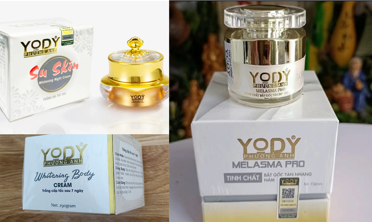 Loạt mỹ phẩm của nhãn hàng Yody Phương Anh bị đình chỉ lưu hành