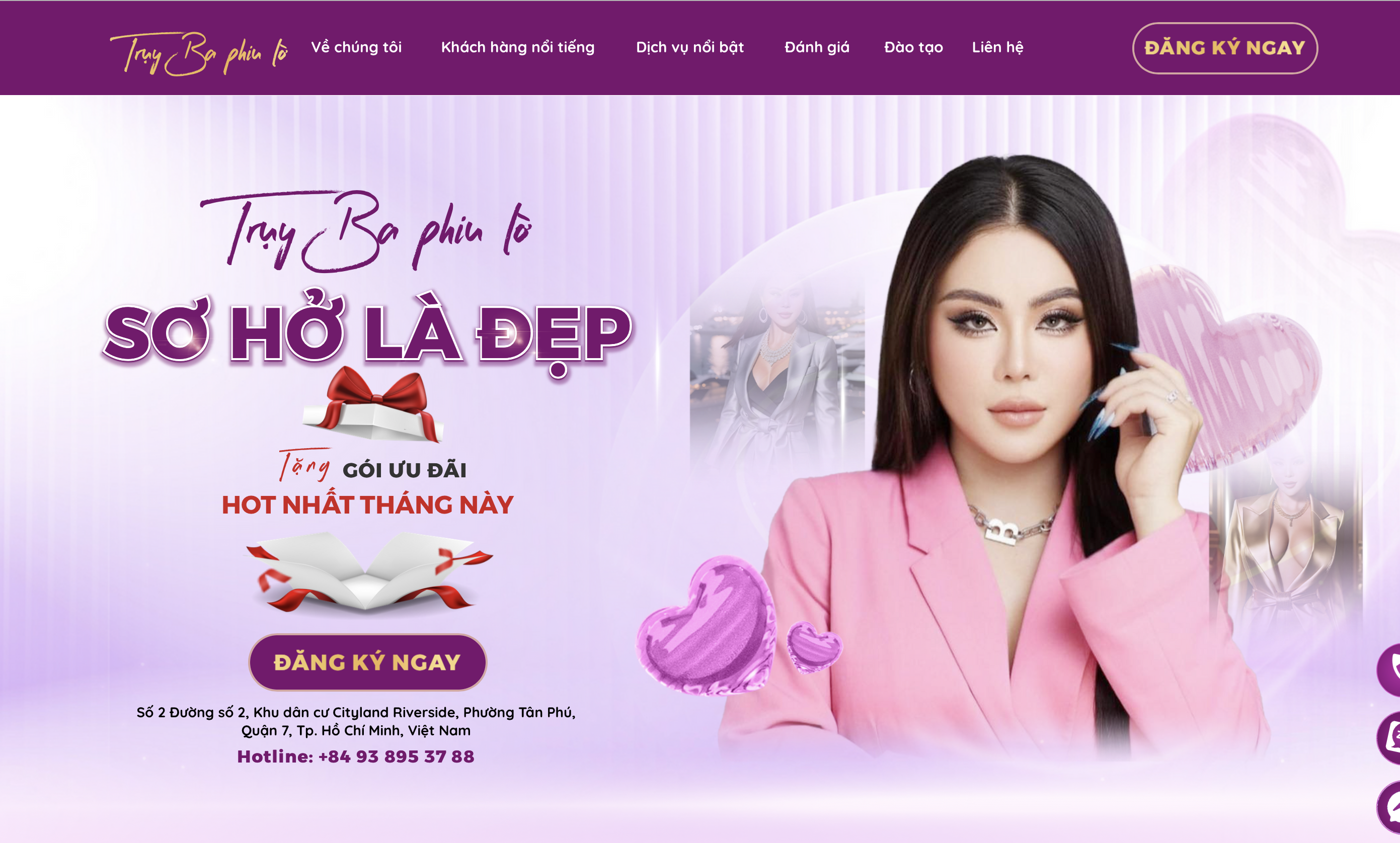 Vi phạm về quảng cáo, thẩm mỹ Trụy Ba bị xử phạt 45 triệu