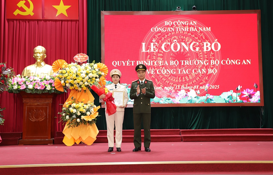 Nữ Thượng tá giữ chức Phó Giám đốc Công an tỉnh Hà Nam