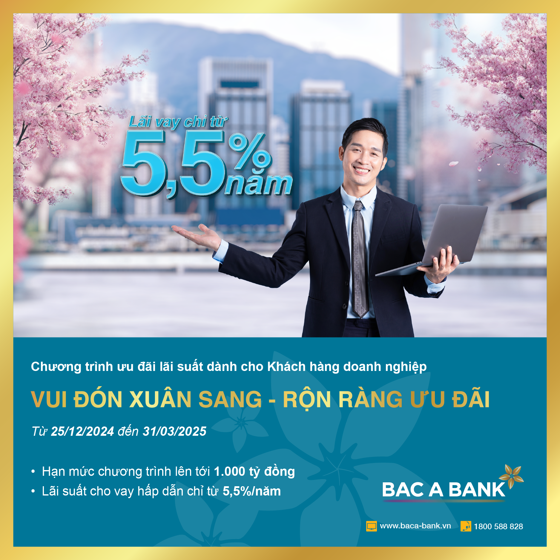 Cùng doanh nghiệp đón Tết BAC A BANK tung ưu đãi lãi suất cực ‘hời’