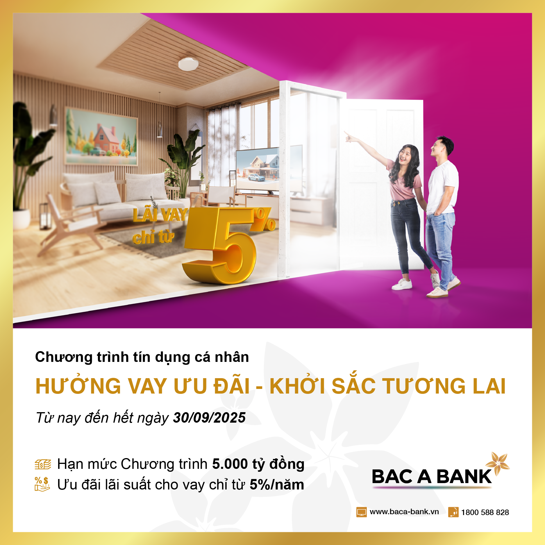 Khách hàng cá nhân hưởng lãi vay ưu đãi từ BAC A BANK dịp đầu năm 2025