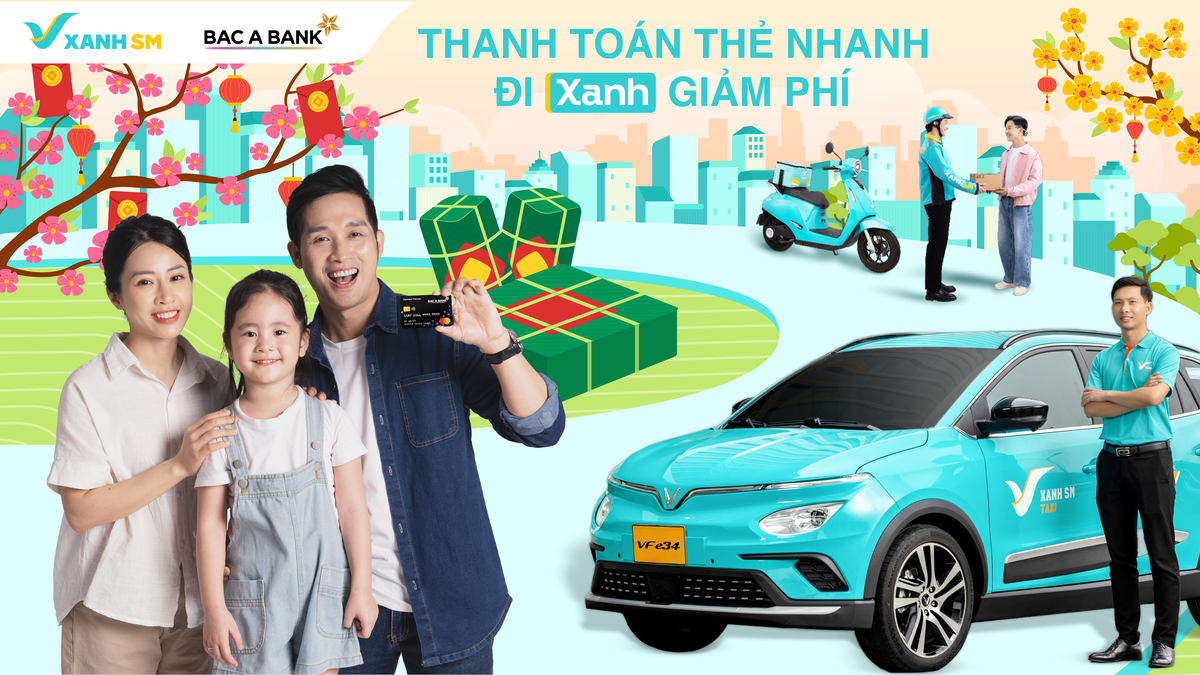 Chủ thẻ tín dụng BAC A BANK nhận loạt ưu đãi hấp dẫn trên Xanh SM