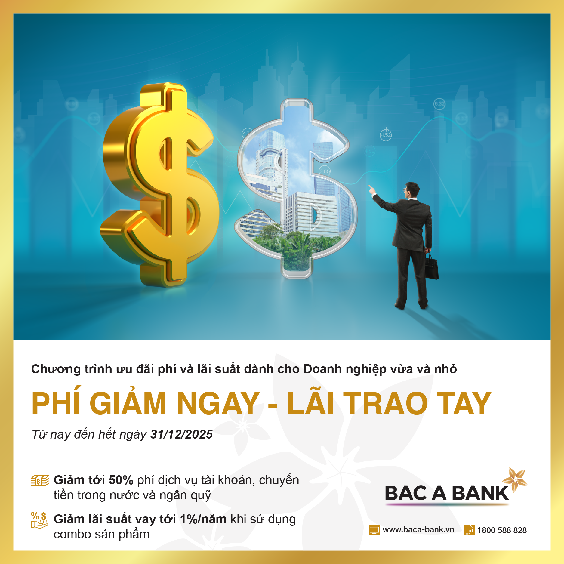 BAC A BANK tung combo ưu đãi giảm phí và lãi vay cho doanh nghiệp vừa và nhỏ 