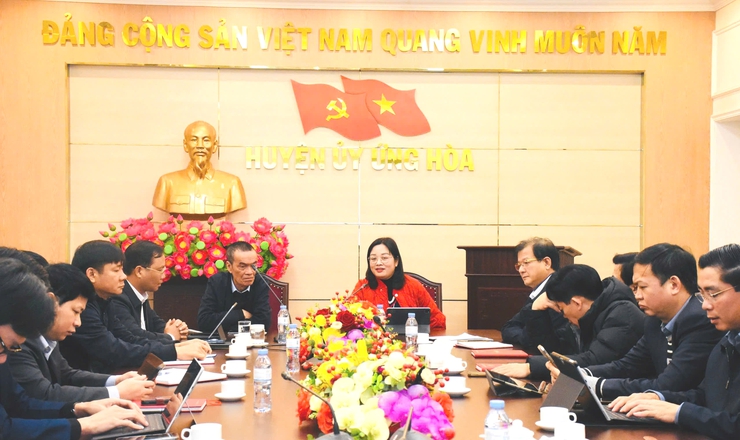 Hà Nội Huyện Ứng Hòa làm việc với chuyên gia về chuyển đổi số