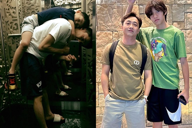 Bất ngờ chiều cao thật của con trai Cường Đô La khiến bố lọt thỏm khi đứng cạnh