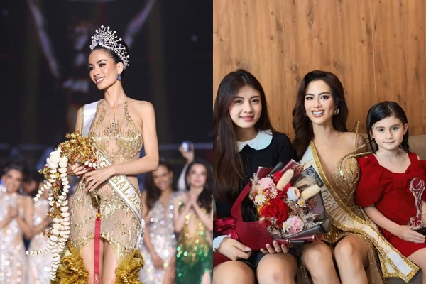 Hai ái nữ khác cha của tân Miss Global gây sốt với vẻ ngoài xinh - ngoan - yêu
