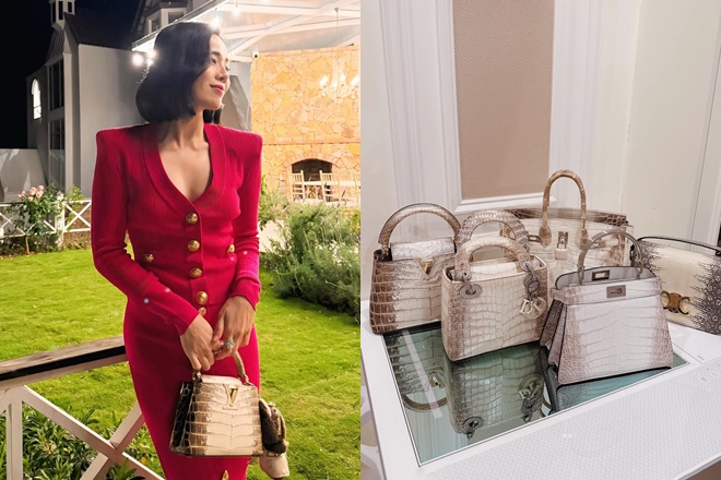 Choáng với dàn túi xách bạch tạng không dưới 10 tỷ đồng của Lệ Quyên