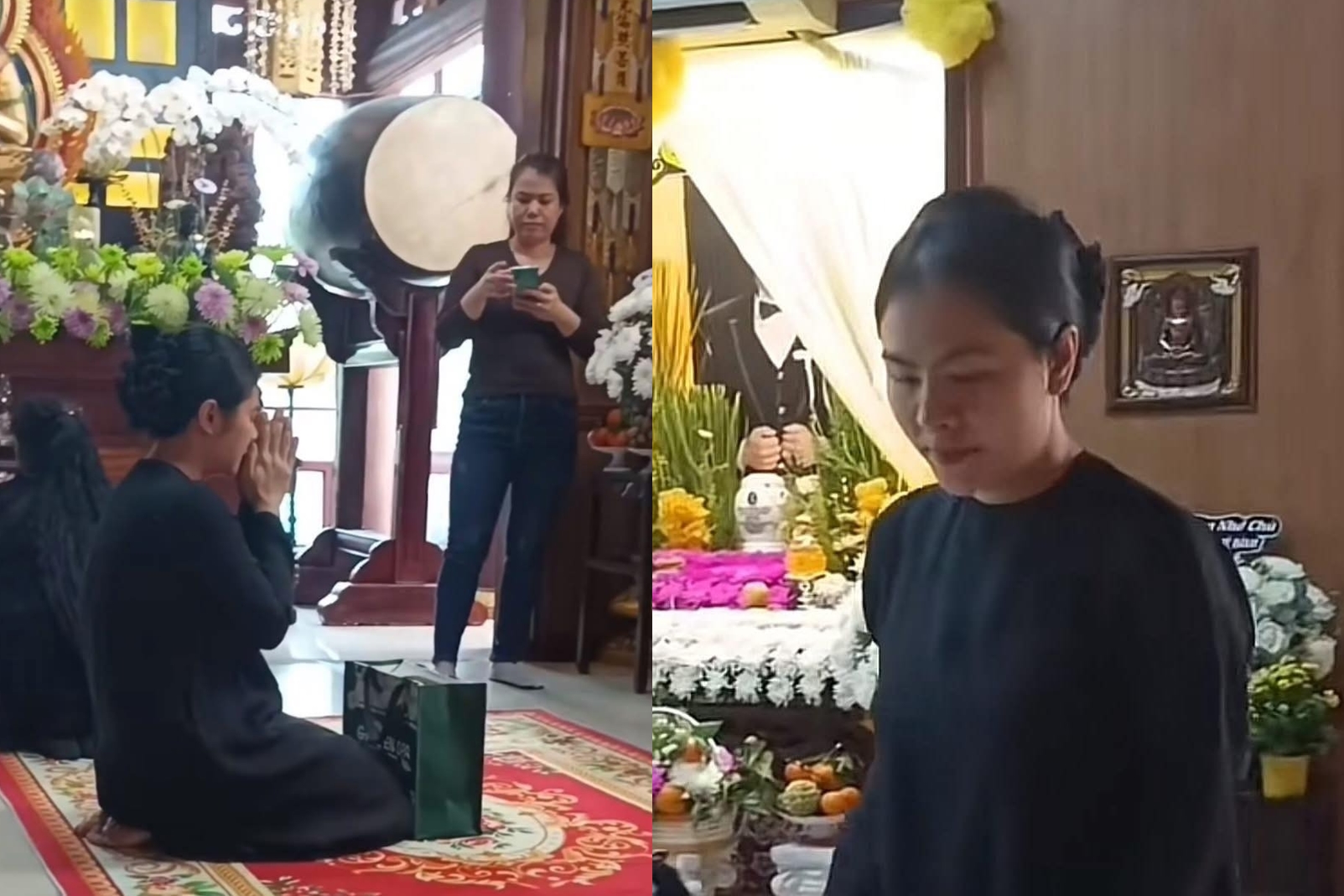 Xúc động khoảnh khắc Vân Trang đến cúng cơm thất cho Quý Bình