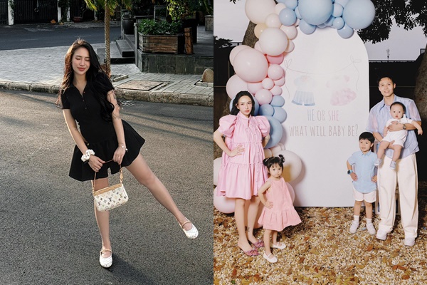 Thời trang hack bụng bầu lần 4 đỉnh chóp của ái nữ nhà Minh Nhựa