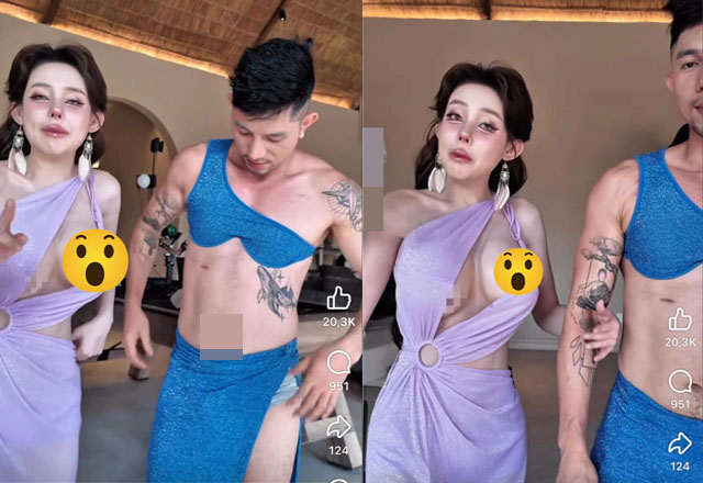 Ngân 98 gây sốc để lộ vòng 1 khi livestream với Lương Bằng Quang