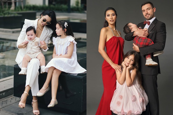 Hà Anh khéo đẻ hai nhóc tỳ lai Tây đẹp như xé truyện bước ra