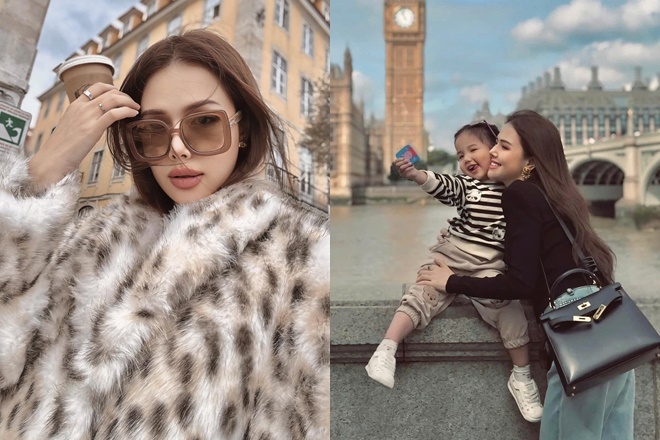 Phanh Lee và con gái 4 tuổi xuất ngoại như đi chợ, chồng đại gia làm phó nháy giấu mặt 