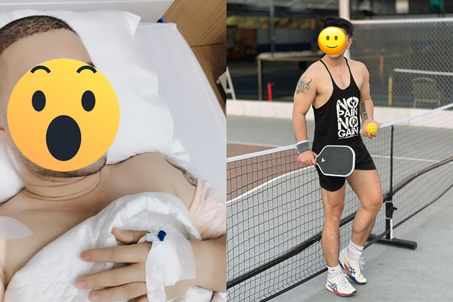 Sao nam Vbiz chi 300 triệu trùng tu nhan sắc xuất hiện với ngoại hình gây sốc trên sân pickleball 