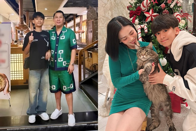 Chồng cũ đại gia của Lệ Quyên flex con trai với chiều cao khủng ở tuổi 14