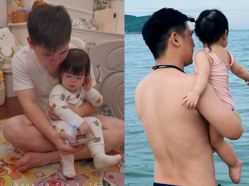 Những hình ảnh hiếm về cuộc sống ‘bố bỉm’ của ông xã Đỗ Mỹ Linh