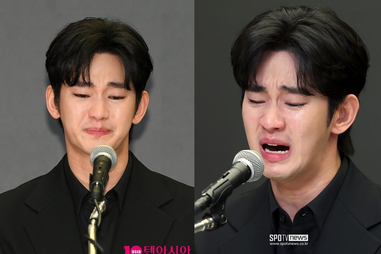 Kim Soo Hyun khóc nức nở, cúi đầu xin lỗi