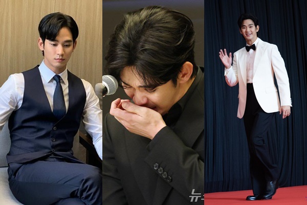 Kim Soo Hyun lộ diện ở họp báo, lên đồ như tổng tài đốn tim fan girl