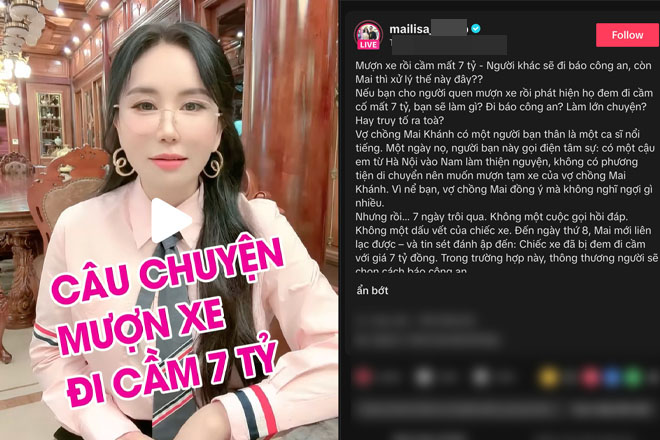 Cho người khác mượn xe rồi bị mang đi cầm đồ giá 7 tỷ, cách xử lý sốc của doanh nhân Mailisa