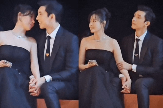 Tham dự sự kiện cùng vợ, chồng Midu liên tục hành động lạ khiến dân tình bàn tán