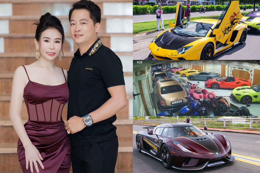 CHOÁNG Chồng doanh nhân Mailisa trượt tay để lộ gara xe trăm tỷ ngay trong nhà