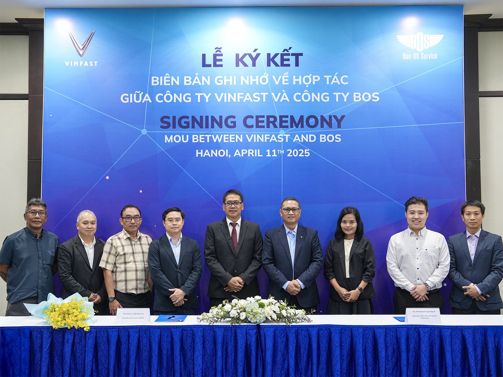 VinFast hợp tác với Bengkel BOS, mở rộng mạng lưới xưởng dịch vụ tại Indonesia