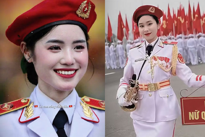 Phát sốt dàn Quân nhạc trong lễ diễu binh toàn gái xinh, chỉ thua hoa hậu mỗi vương miện