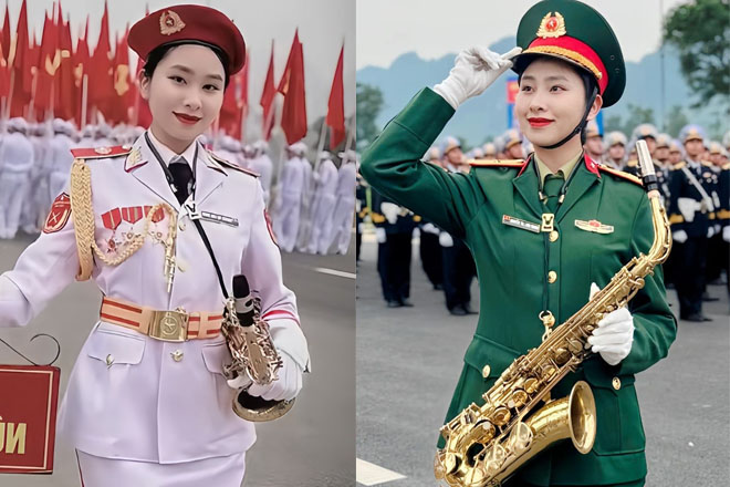 Nữ quân nhân khối quân nhạc đẹp như hoa hậu nổi rầm rộ MXH, soi profile đỉnh nóc kịch trần