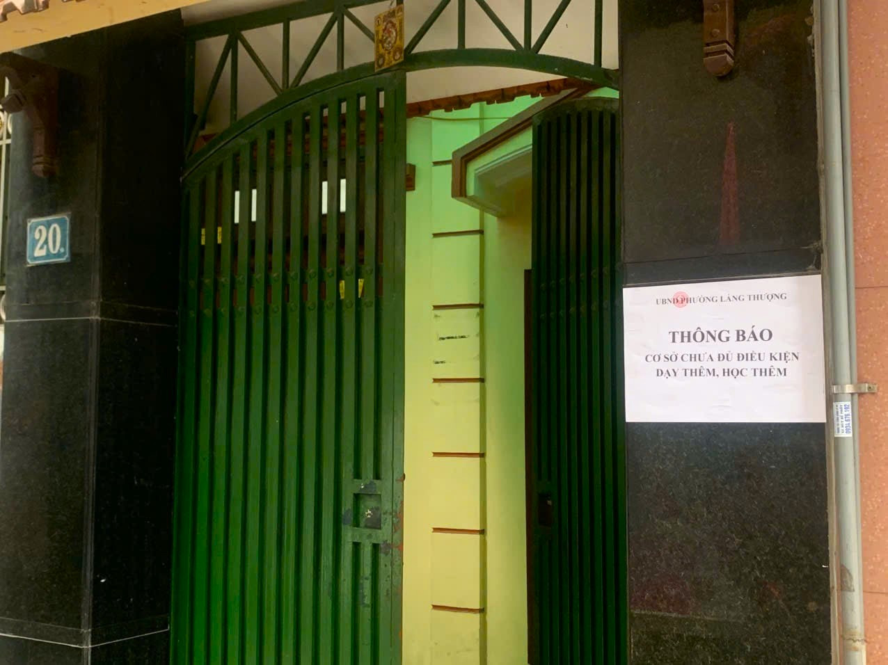 Hà Nội Tạm dừng hoạt động một trung tâm dạy thêm tại quận Đống Đa