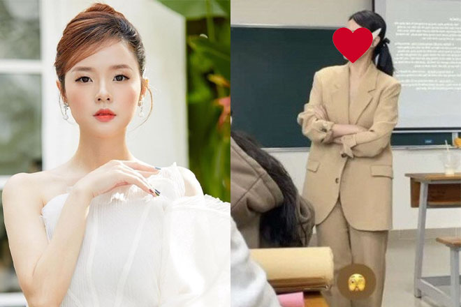 Midu để lộ nhan sắc thật qua ảnh sinh viên chụp lén trên giảng đường