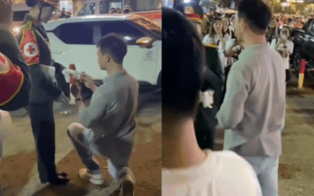 MXH bùng nổ clip chiến sĩ khối nữ Sĩ quan Quân Y được cầu hôn ngay sau đêm hợp luyện diễu binh