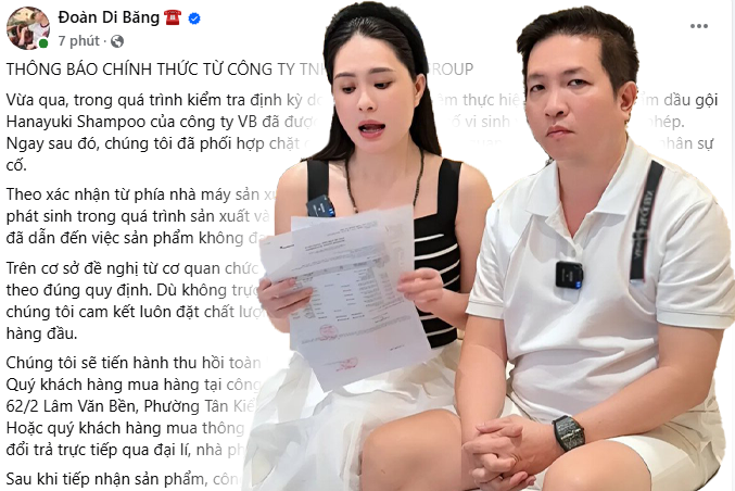 Thông báo gây xôn xao phía Đoàn Di Băng sau scandal sản phẩm dầu gội bị thu hồi, tiêu hủy