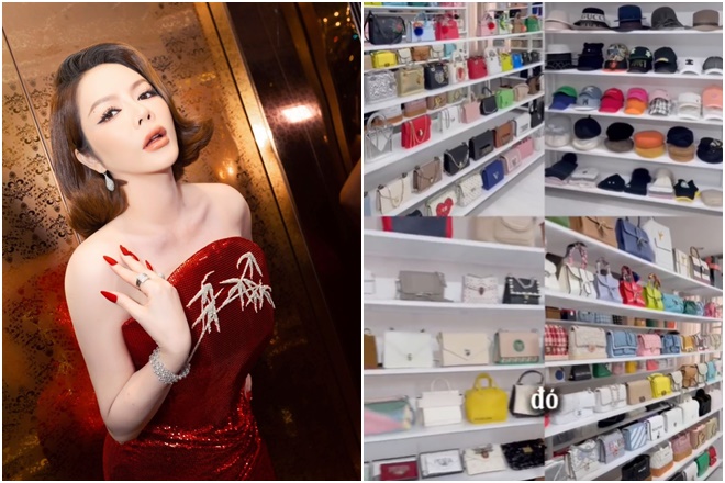Sốc nặng căn phòng phủ kín 400 chiếc túi hiệu như ngoài store của Lý Nhã Kỳ