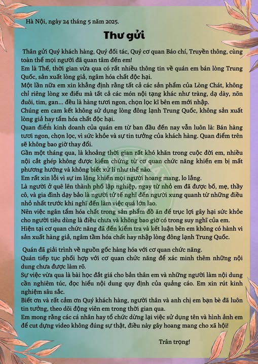TikToker Ngô Quyền Thế lại phát ngôn sốc óc nguồn gốc lòng se điếu tại quán Lòng Chát