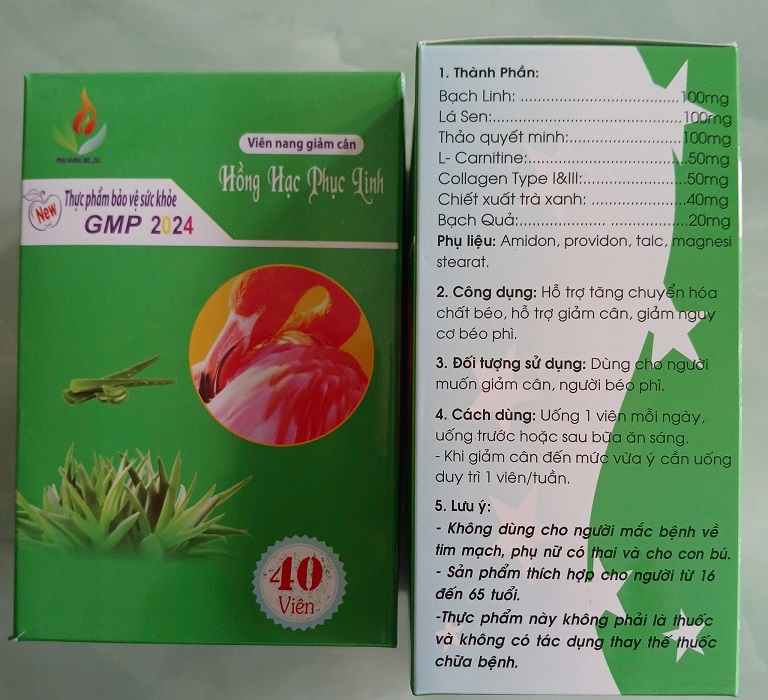 Phát hiện viên nang giảm cân Hồng Hạc Phục Linh có chứa chất cấm Sibutramine