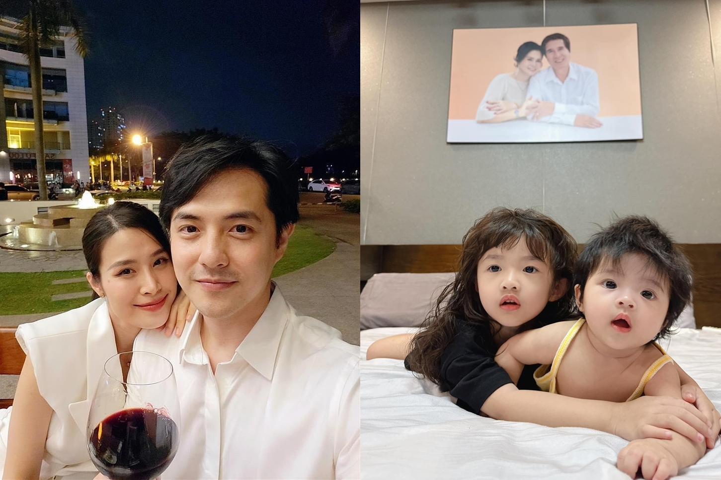 Ông Cao Thắng - Đông Nhi khoe ảnh độc lạ của hai con gái