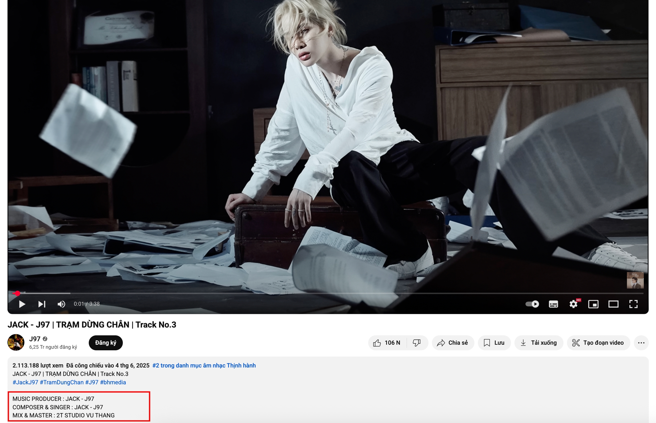 1 nam ca sĩ quốc tế tố thẳng mặt Jack  J97 ăn cắp bài hát của tôi