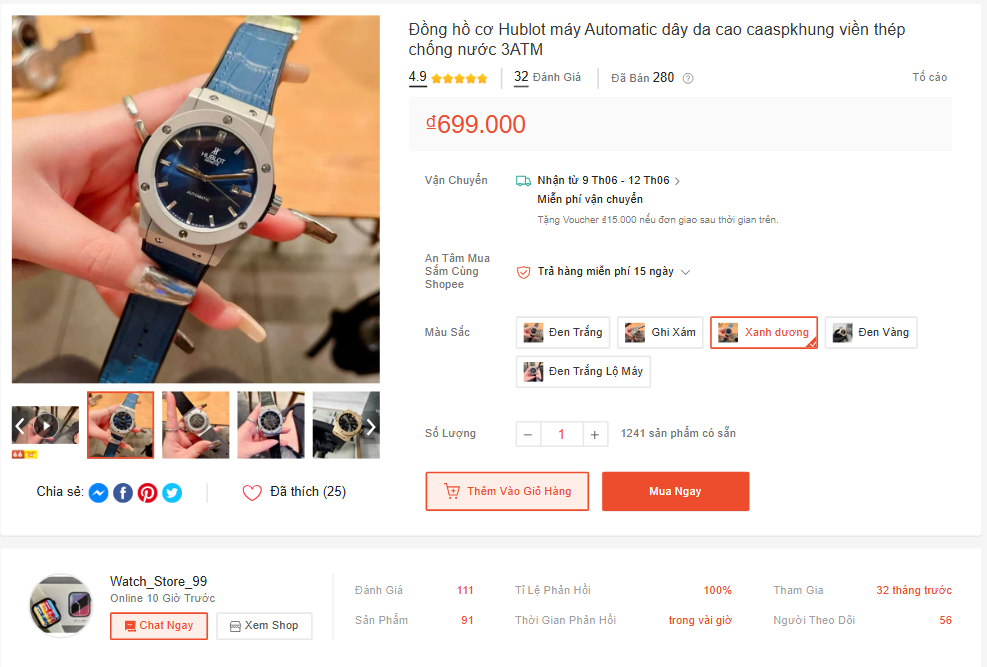 Thiên đường “hàng hiệu” giá “hàng chợ” trên Shopee Hermes 400 ngàn đồng, Rolex giá vài ly cà phê