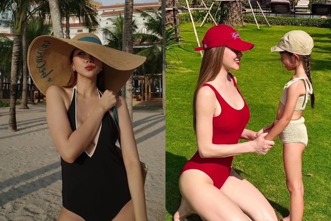 Thanh Hằng, Hà Hồ diện áo tắm một mảnh vẫn gợi cảm