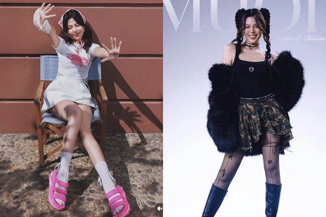 Em xinh Muộii sở hữu đôi chân dài chuẩn người mẫu